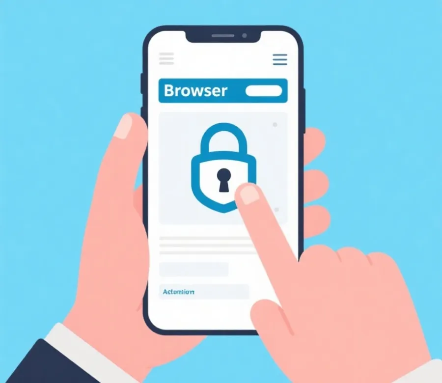 浏览器安全核验示意